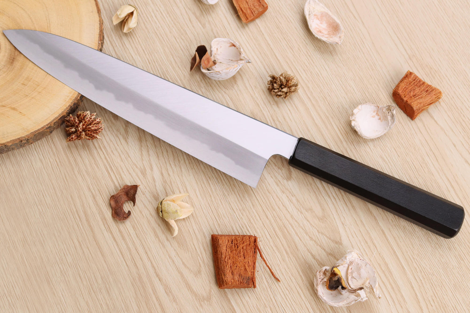 Couteau de chef japonais artisanal Kagekiyo Suri Urushi 24cm