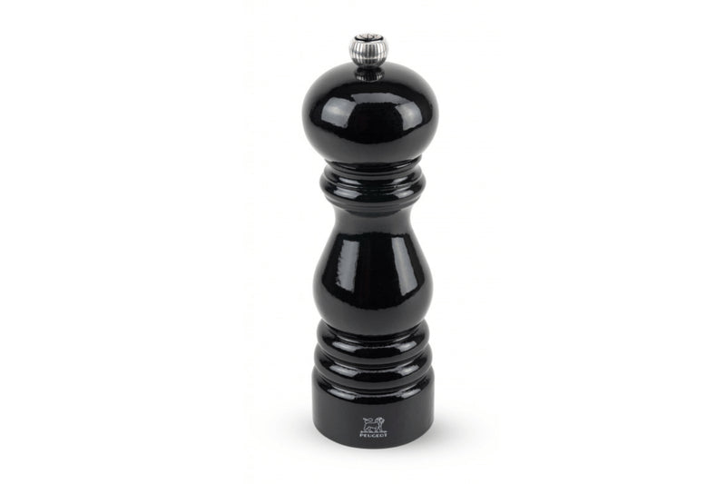 Moulin à sel Peugeot Paris Classic en bois de hêtre laqué noir 18cm