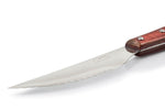 Coffret de 6 couteaux à steak/pizza Arcos lame dentelée 11cm manche en bois de peuplier rouge