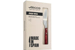 Coffret de 6 couteaux à steak/pizza Arcos lame dentelée 11cm manche en bois de peuplier rouge