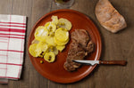 Coffret de 6 couteaux à steak/pizza Arcos lame dentelée 11cm manche en bois de hêtre compressé