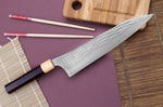Couteau de chef kiritsuke japonais artisanal martelé Yu Kurosaki senko 24cm acier SG2