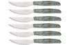 Coffret de 6 couteaux à steak/pizza Arcos lame dentelée 11cm manche bois bleu