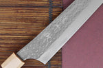Couteau sujihiki kiritsuke japonais artisanal martelé Yu Kurosaki senko 27cm acier SG2