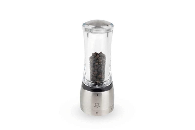 Moulin à poivre manuel Peugeot Daman U Select en acrylique et inox - 16 cm