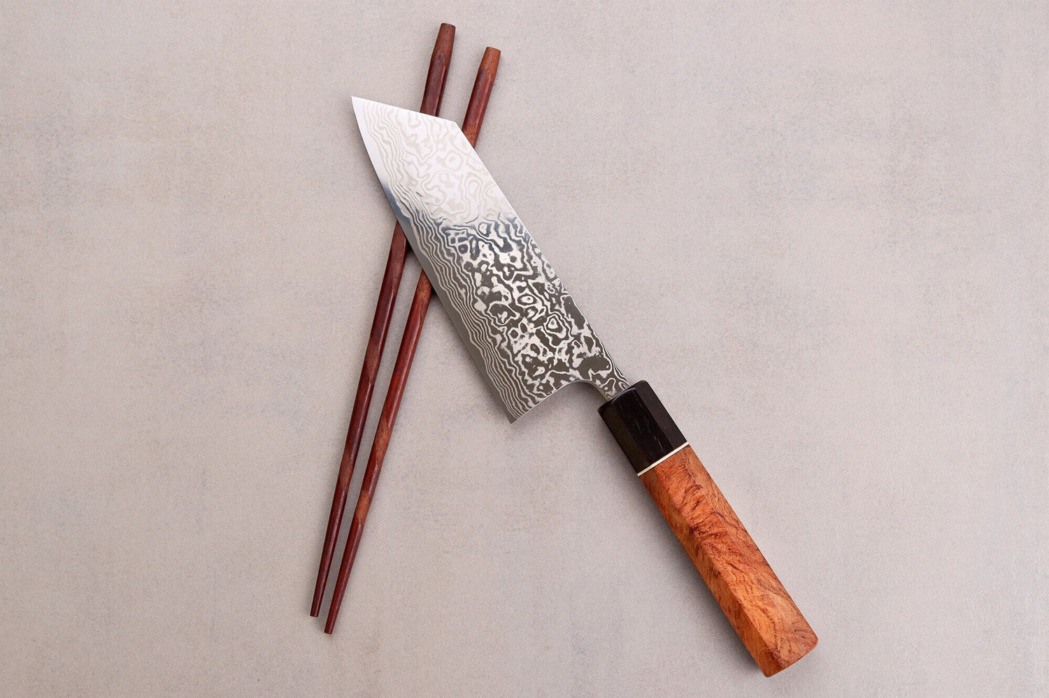 Couteau ko-bunka 13,5cm japonais artisanal Masashi Yamamoto SLD damas