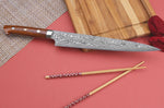 Couteau sujihiki japonais Takeshi Saji R2 Damas Mosaïque 24cm