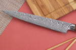 Couteau sujihiki japonais Takeshi Saji R2 Damas Mosaïque 24cm