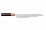 Couteau sujihiki kiritsuke japonais artisanal martelé Yu Kurosaki senko 24cm acier SG2