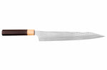 Couteau sujihiki kiritsuke japonais artisanal martelé Yu Kurosaki senko 27cm acier SG2