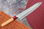 Couteau de chef japonais artisanal Tsunehisa Aogami Super martelé 24cm