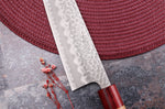 Couteau de chef japonais artisanal Tsunehisa Aogami Super martelé 24cm