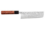Couteau nakiri 16,5cm japonais artisanal Masashi Yamamoto SLD damas