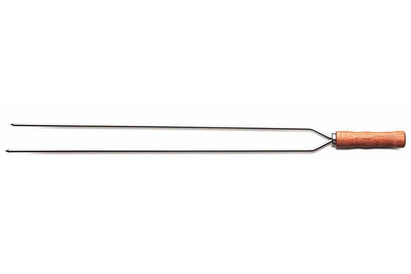 Brochette double Tramontina Churrasco en inox et bois 85cm