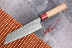 Couteau bunka japonais artisanal Tsunehisa Aogami Super martelé 17cm