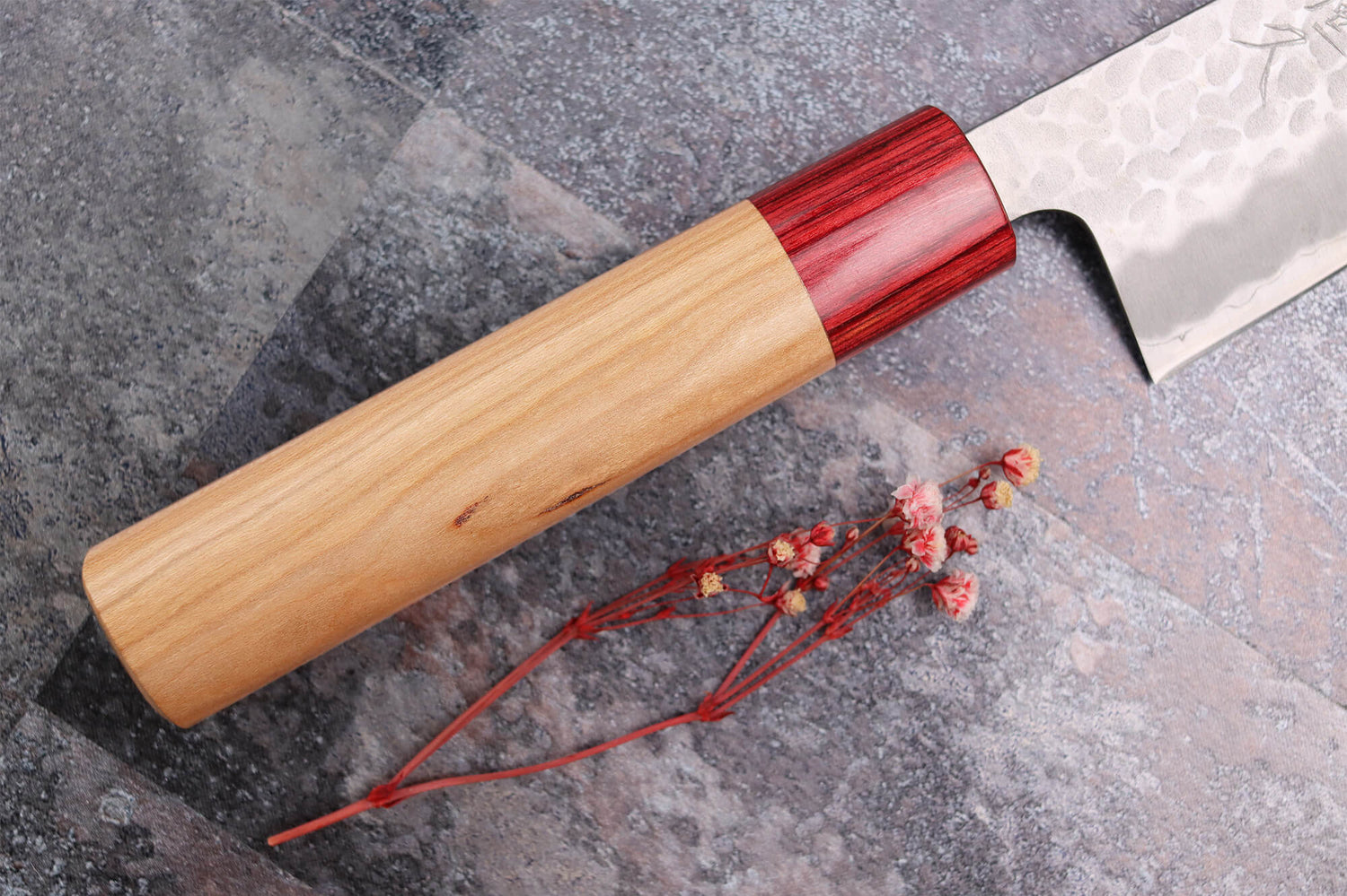 Couteau bunka japonais artisanal Tsunehisa Aogami Super martelé 17cm