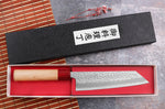 Couteau bunka japonais artisanal Tsunehisa Aogami Super martelé 17cm