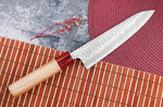 Couteau de chef japonais artisanal Tsunehisa Aogami Super martelé 18cm