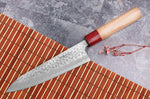 Couteau de chef japonais artisanal Tsunehisa Aogami Super martelé 18cm