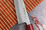 Couteau de chef japonais artisanal Tsunehisa Aogami Super martelé 18cm