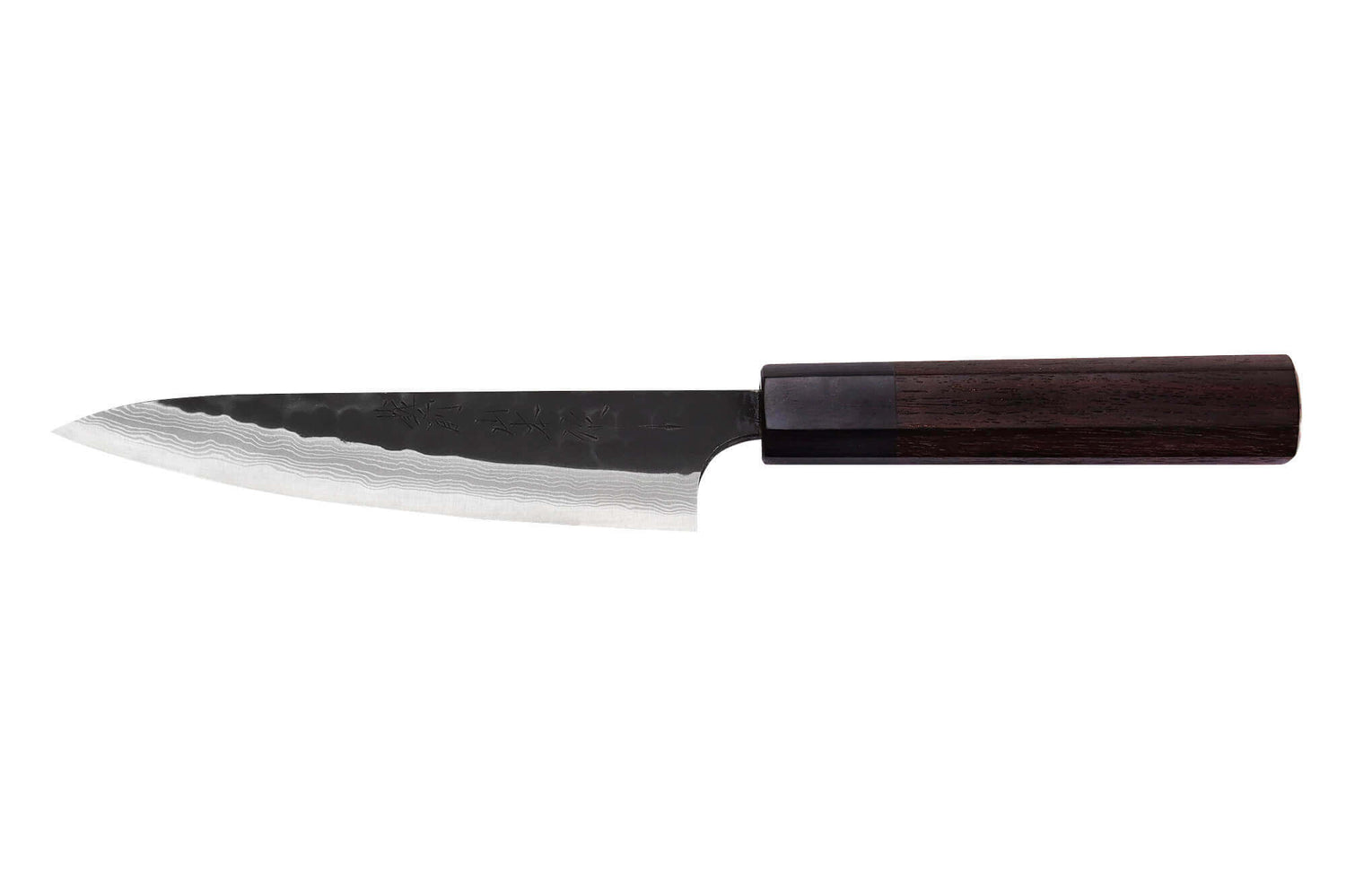 Couteau universel japonais artisanal Nao Yamamoto Damas AS brut de forge 13,5cm