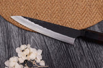 Couteau universel japonais artisanal Nao Yamamoto Damas AS brut de forge 13,5cm