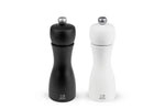 Coffret duo moulin à sel et poivre Peugeot Tahiti en bois noir + blanc - 15 cm