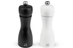 Coffret duo moulin à sel et poivre Peugeot Tahiti en bois noir + blanc - 20 cm
