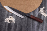 Couteau de chef japonais artisanal Nao Yamamoto Damas AS brut de forge 18cm