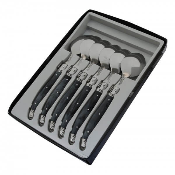 Coffret 6 cuillères à soupe Laguiole Postiche Gris