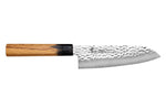 Couteau santoku 17cm japonais Sakai Takayuki Kashi Urushi VG10 damas