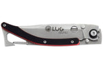 Couteau pliant LUG SP1SRB noir et rouge manche en G10 et acier 11cm avec clip