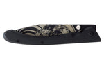 Couteau pliant LUG C63LTB2LG Aigle noir manche en G10 et acier noir 12cm avec clip