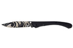 Couteau pliant LUG C63LTB2LI Tatoo noir manche en G10 et acier noir 12cm avec clip