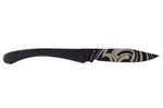 Couteau pliant LUG C63LTB2LI Tatoo noir manche en G10 et acier noir 12cm avec clip