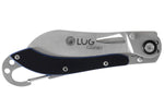 Couteau pliant LUG SP2SBB noir et bleu manche en G10 et acier 11,6cm avec mousqueton