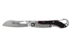 Couteau pliant LUG SP2SRB noir et rouge manche en G10 et acier 11,6cm avec mousqueton