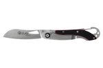 Couteau pliant LUG SP2SRB noir et rouge manche en G10 et acier 11,6cm avec mousqueton