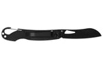 Couteau pliant LUG SP2TBB noir et bleu manche en G10 et acier 11,6cm avec mousqueton