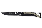 Couteau pliant LUG SP1TD désert manche en G10 et acier 11cm avec mousqueton