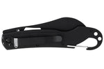 Couteau pliant LUG SP2TB noir manche en G10 et acier 11,6cm avec mousqueton