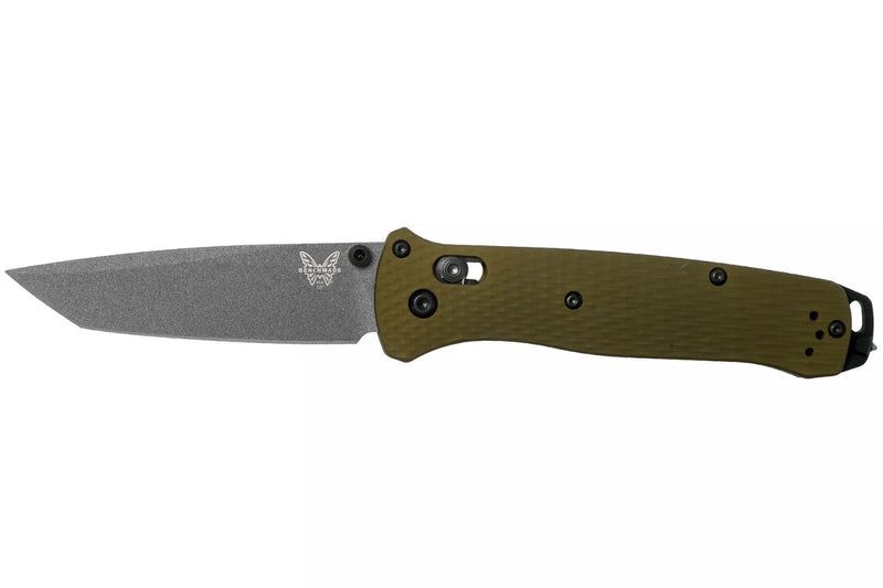 Couteau pliant Benchmade Bailout 537GY-1 manche aluminium anodisé vert 12cm avec brise-vitre