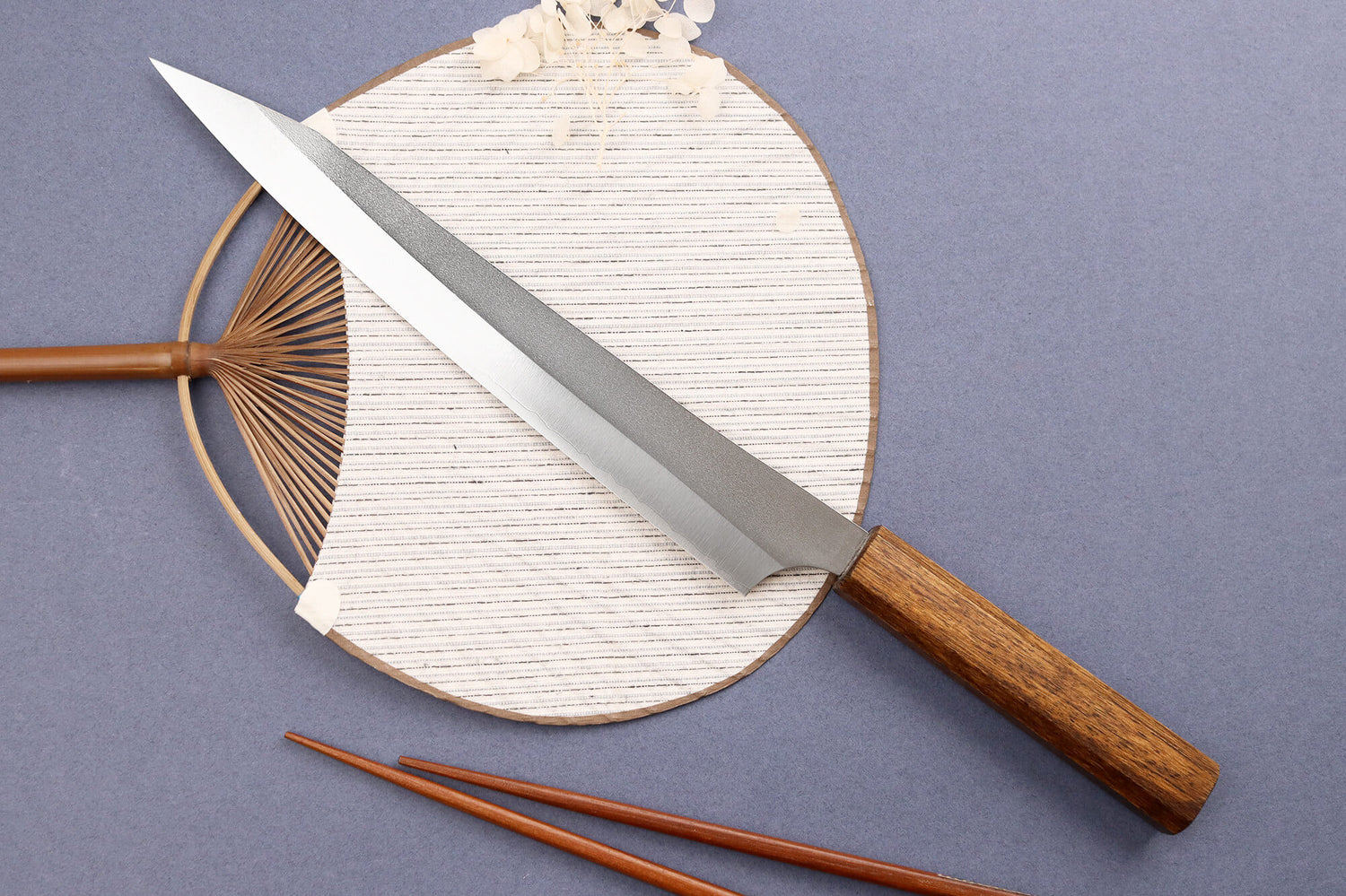 Couteau sujihiki 24cm japonais artisanal Yu Kurosaki Gekko San Maï