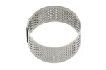 Mini moule perforé rond Mallard Ferrière pour petits fours en inox - 3,5cm
