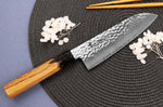 Couteau santoku 17cm japonais Sakai Takayuki Kashi Urushi VG10 damas