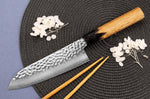 Couteau santoku 17cm japonais Sakai Takayuki Kashi Urushi VG10 damas