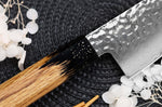 Couteau santoku 17cm japonais Sakai Takayuki Kashi Urushi VG10 damas