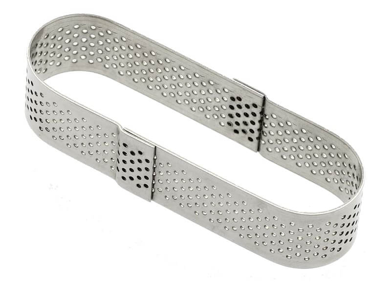 Mini moule perforé oblong Mallard Ferrière en inox