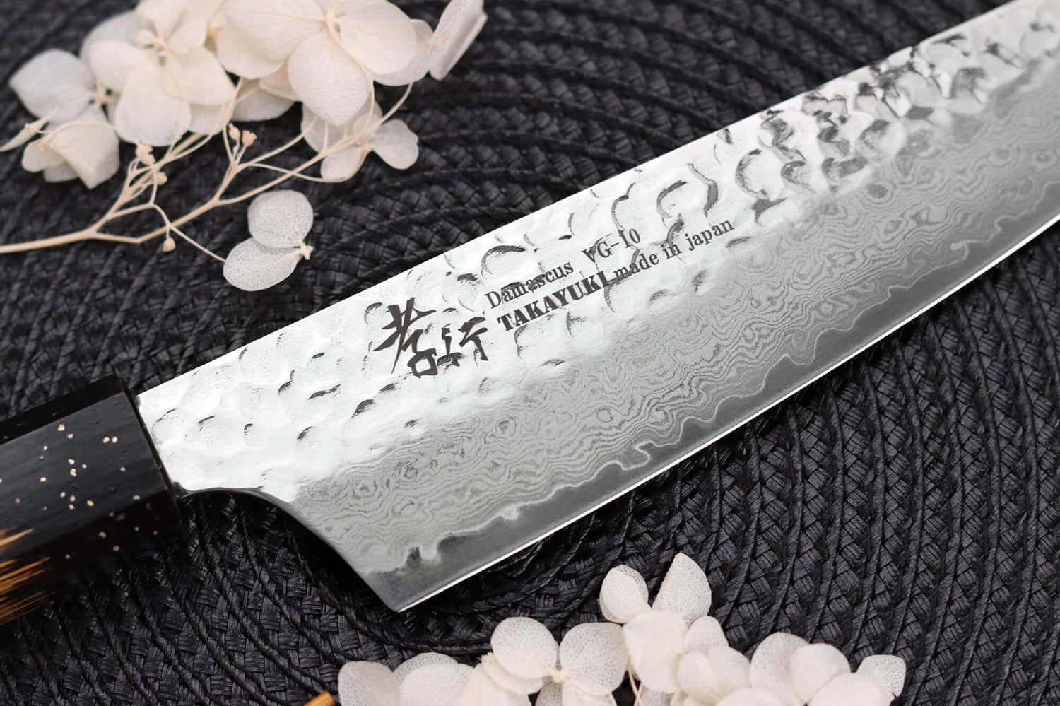 Couteau santoku kiritsuke 16cm japonais Sakai Takayuki Kashi Urushi VG10 damas