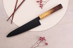 Couteau de chef 21cm japonais Sakai Takayuki Kurokage VG10 manche en chêne brûlé